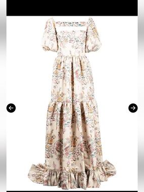 NWOT Markarian Maddalena Floral Brocade Gown Sz 12